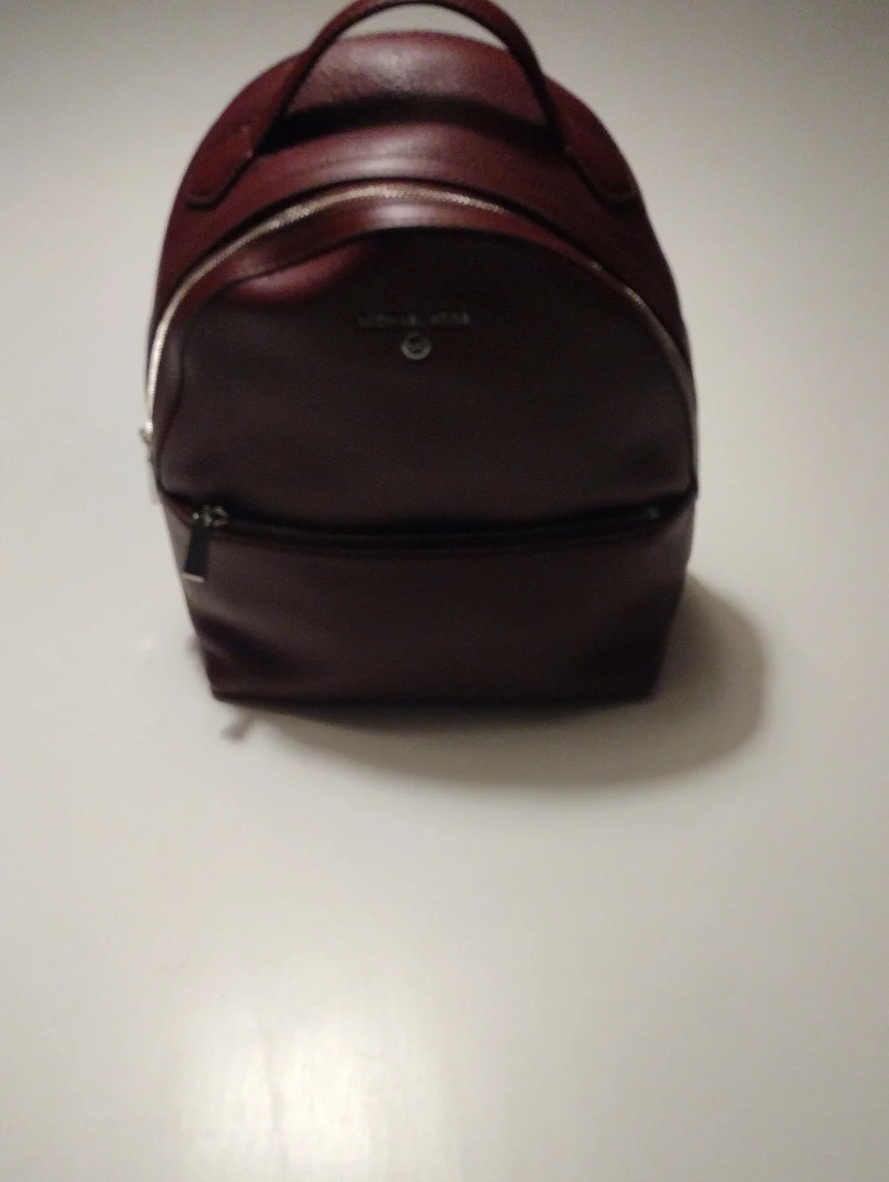 Michael Kors Womens Dark Burgundy Leather Mini Backpack. Pre-owned